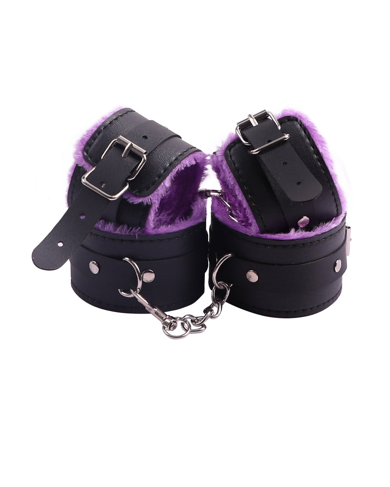 Plush Leather Bondage 10-Piece Set