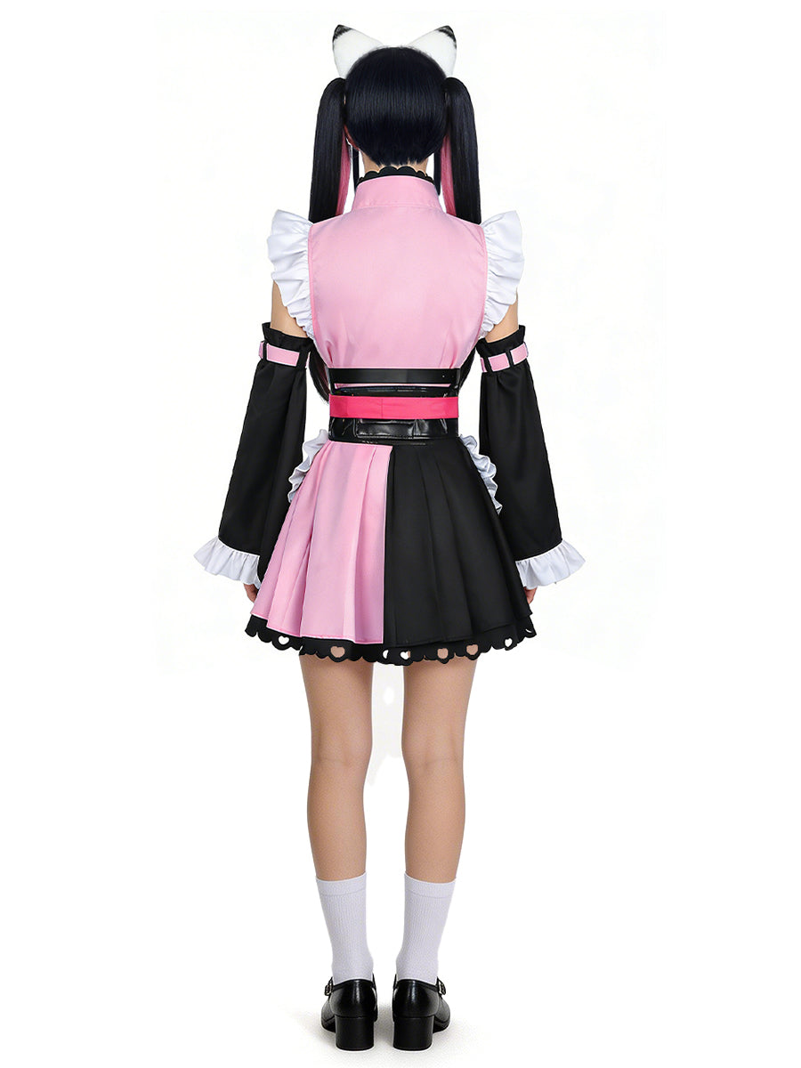 Kawaii Kimono Maid Cosplay Costume