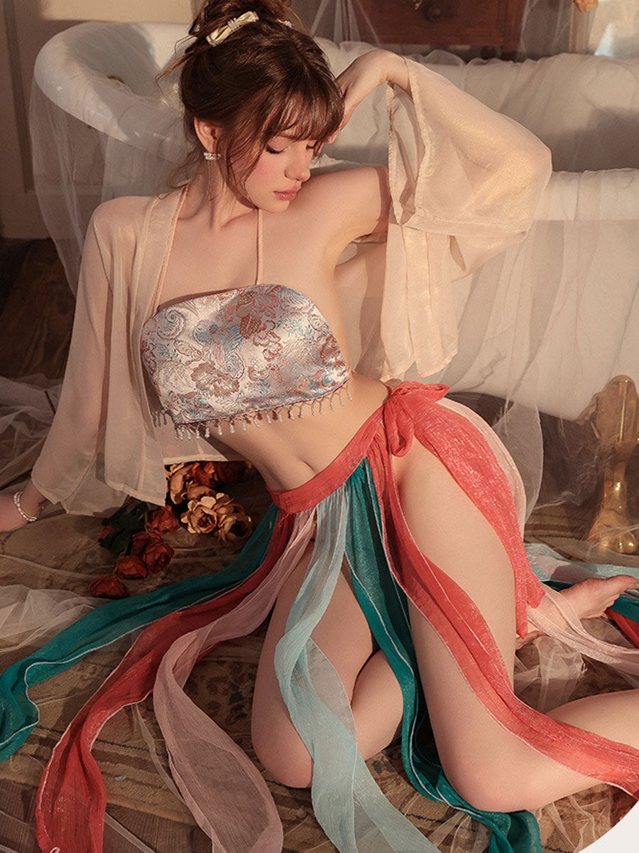 4 Pieces Geisha Costume