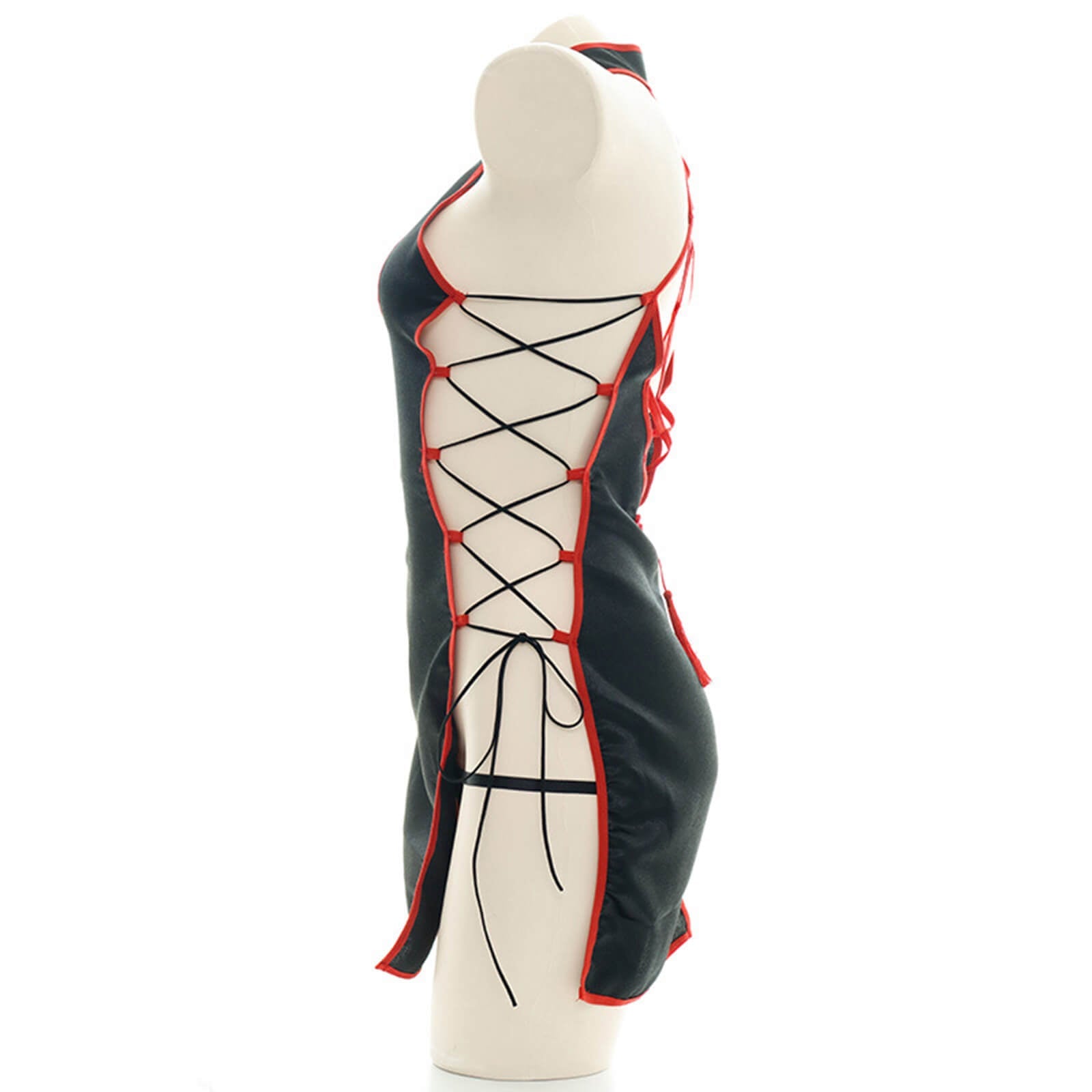 Chinese Strap Hollow Cheongsam Dress Anime Cosplay Lingerie Traditional Qipao Babydoll