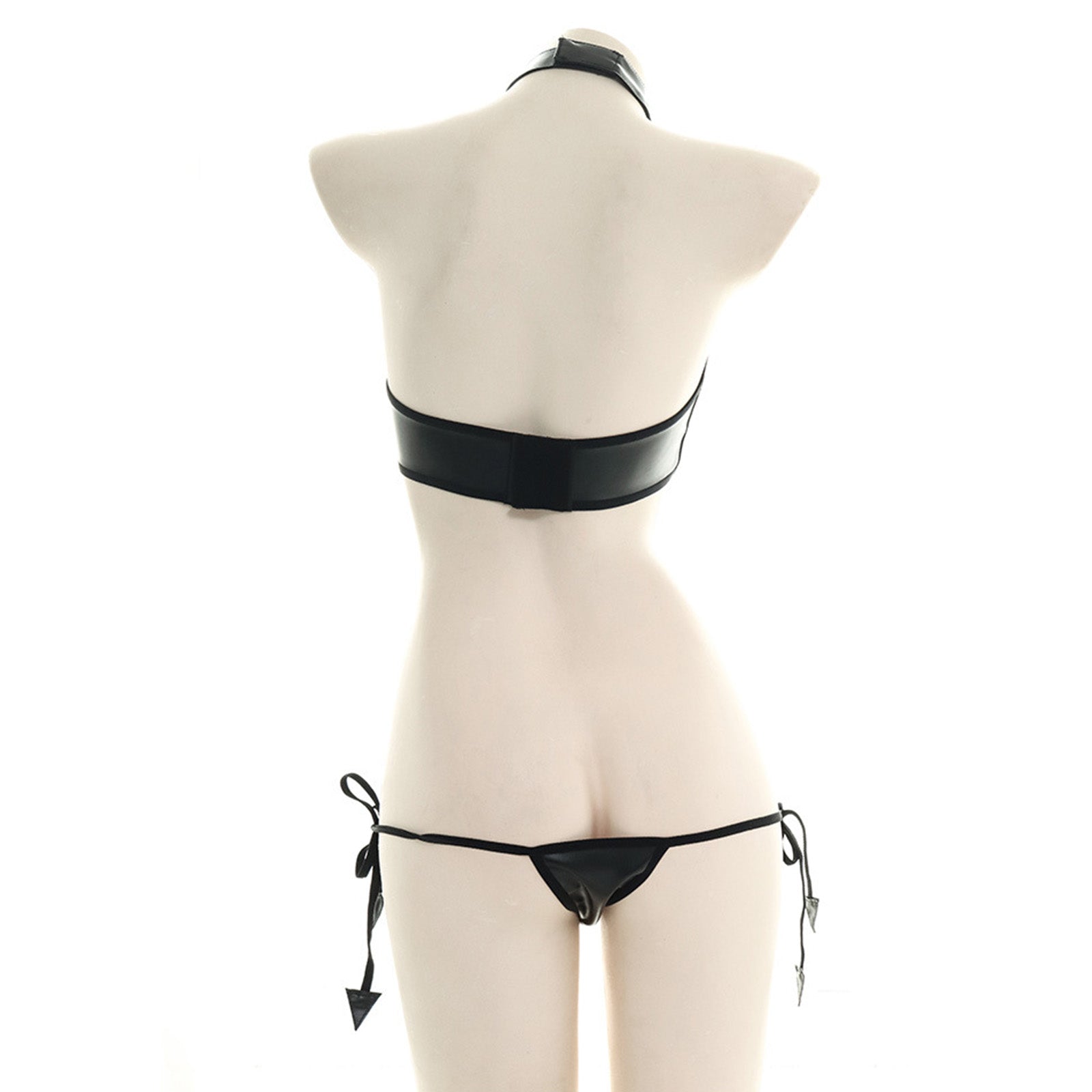 Hell Rider Succubus Lingerie Devil Latex Black Cosplay Costume