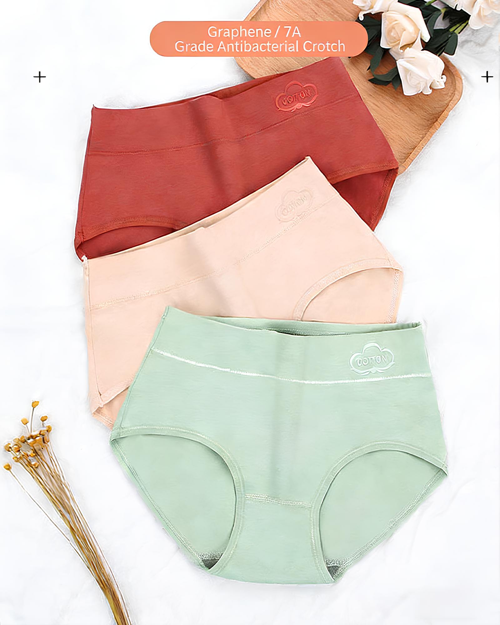 Women's Pure Cotton Stretch Mid-waist Soft Panties