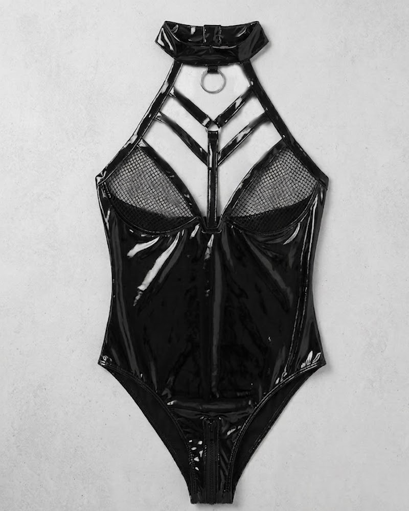 Witch Faux Leather Bodysuit