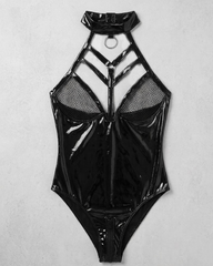 Witch Faux Leather Bodysuit