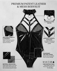 Witch Faux Leather Bodysuit