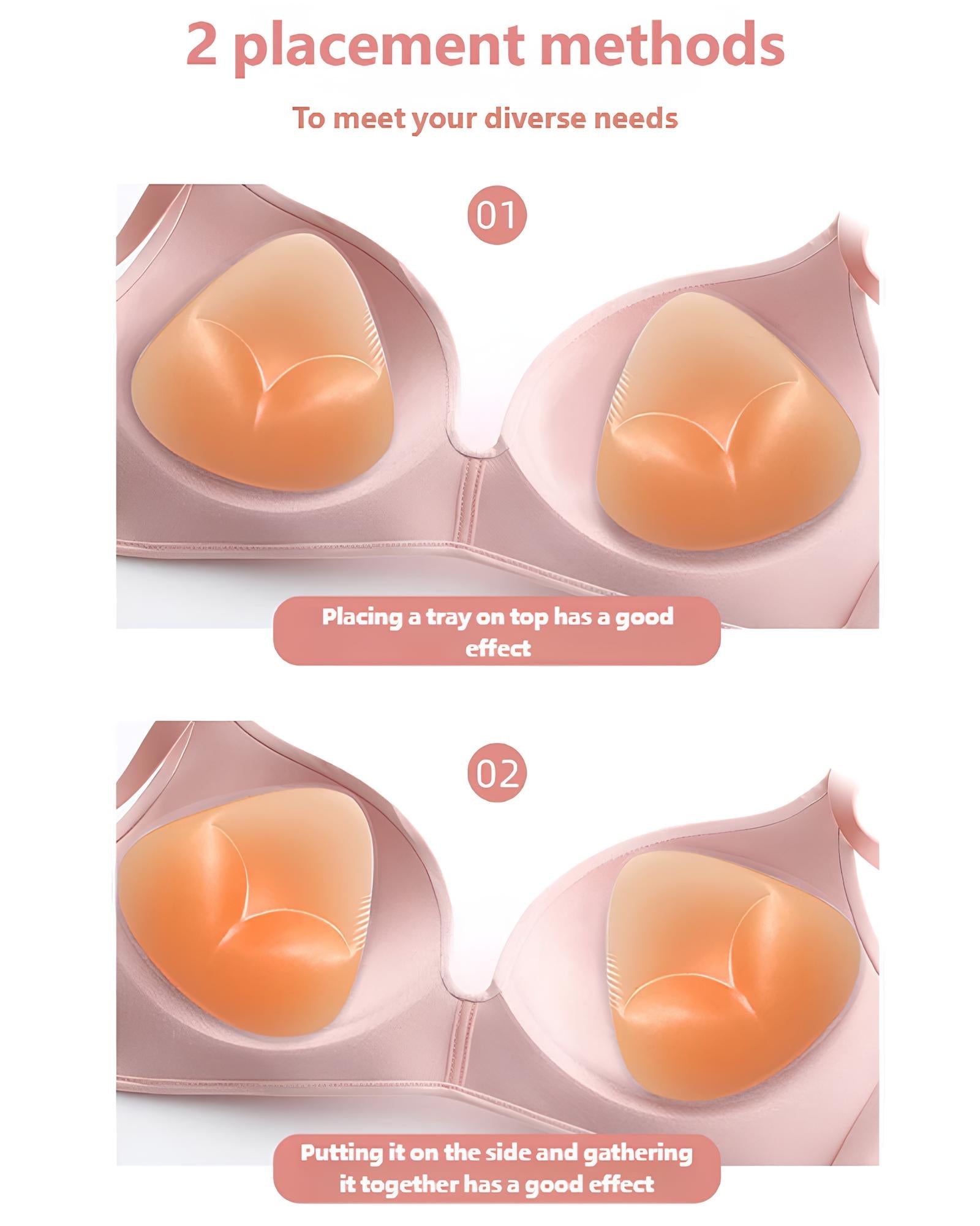 Women's Seamless Waterproof Soft Silicone Invisible Lifting and Push-up Breast Pads