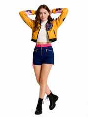 Cyber Girl Jacket and Shorts Set