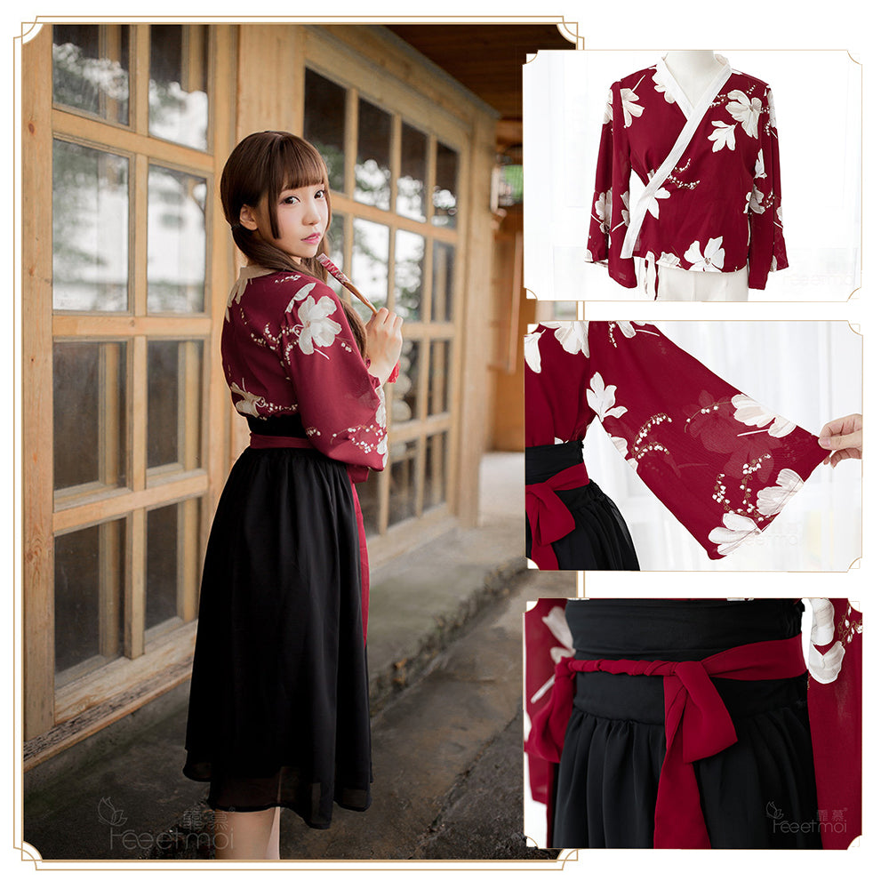 Womens Traditional Chinese Lingerie Hanfu Dress Costume Lolita Anime Cosplay Kimono Outfit