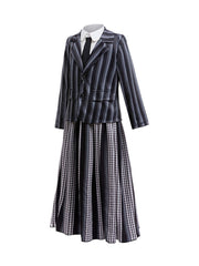 Kids Gothic Striped School Uniform