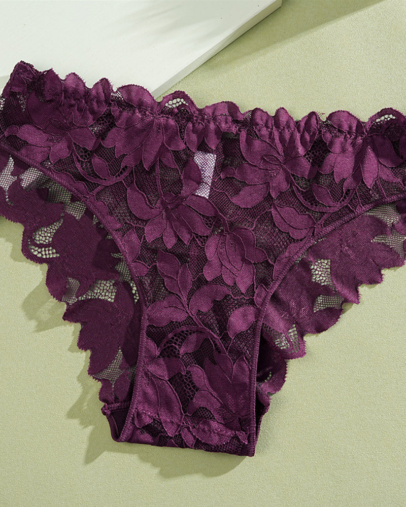 Women's Lace Floral Mesh Breathable Panties