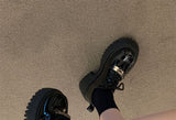 Plateauschuhe mit Schnürung aus Kunstleder