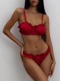 Pleated Bra Underwear Set