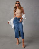 A-line Denim Skirt