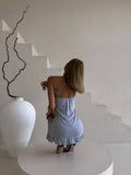 Lace Trimmed Suspender Pleated Nightdress