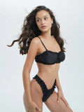 Pleated Bra Underwear Set
