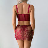 Lace Suspender Hip Dress