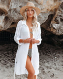 Beach Vacation Sunscreen Bikini Cover Up With Belt