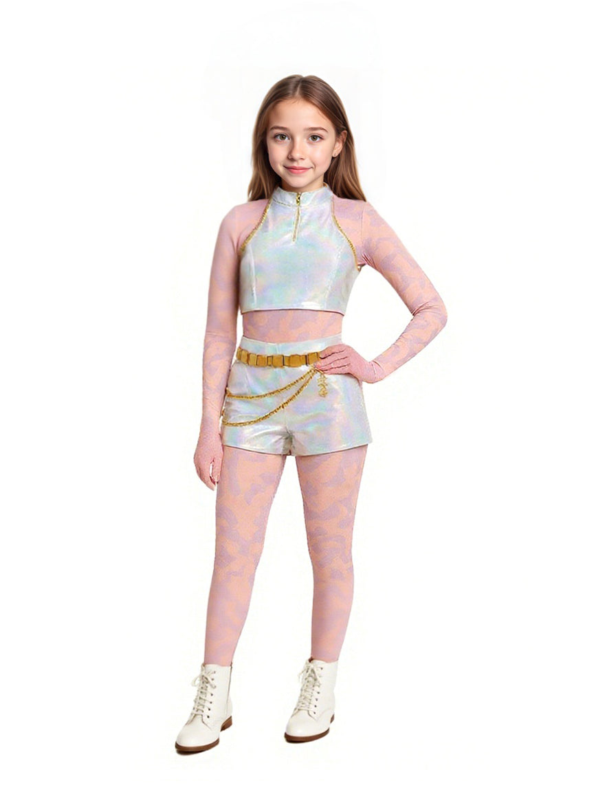 PU Leather POP Star White Costume