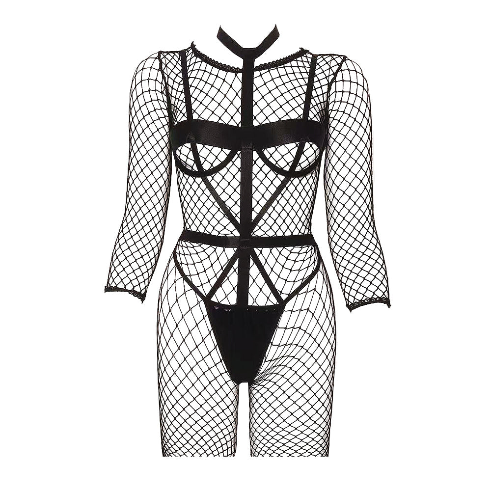 Choker Harness Fishnet Bodystocking Lingerie