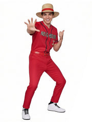 Anime Pirate Costume with Straw Hat