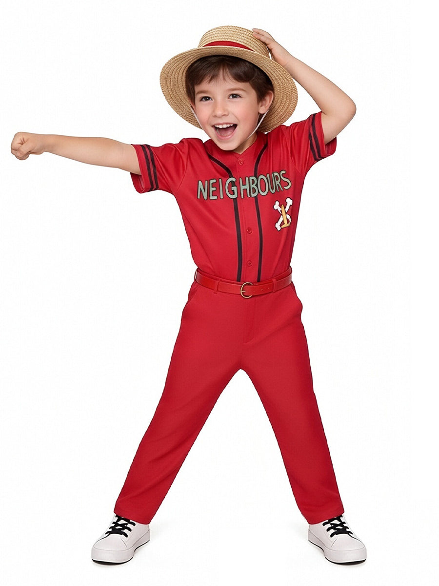 Anime Pirate Costume with Straw Hat