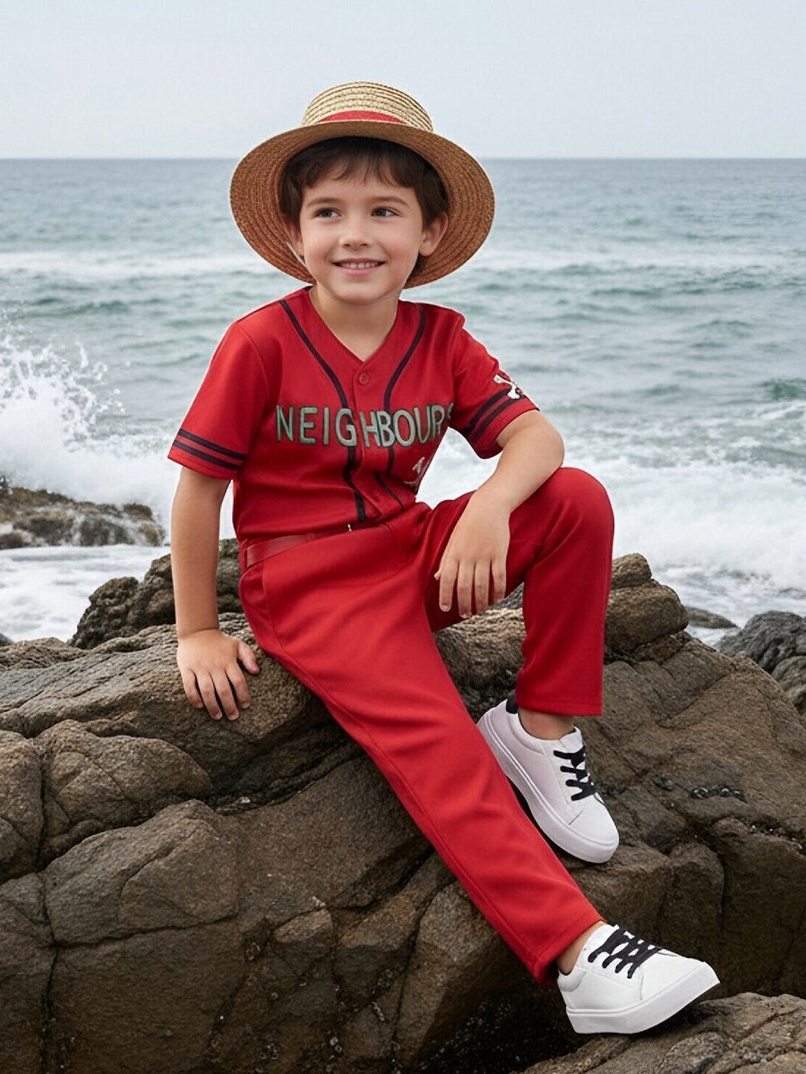 Anime Pirate Costume with Straw Hat