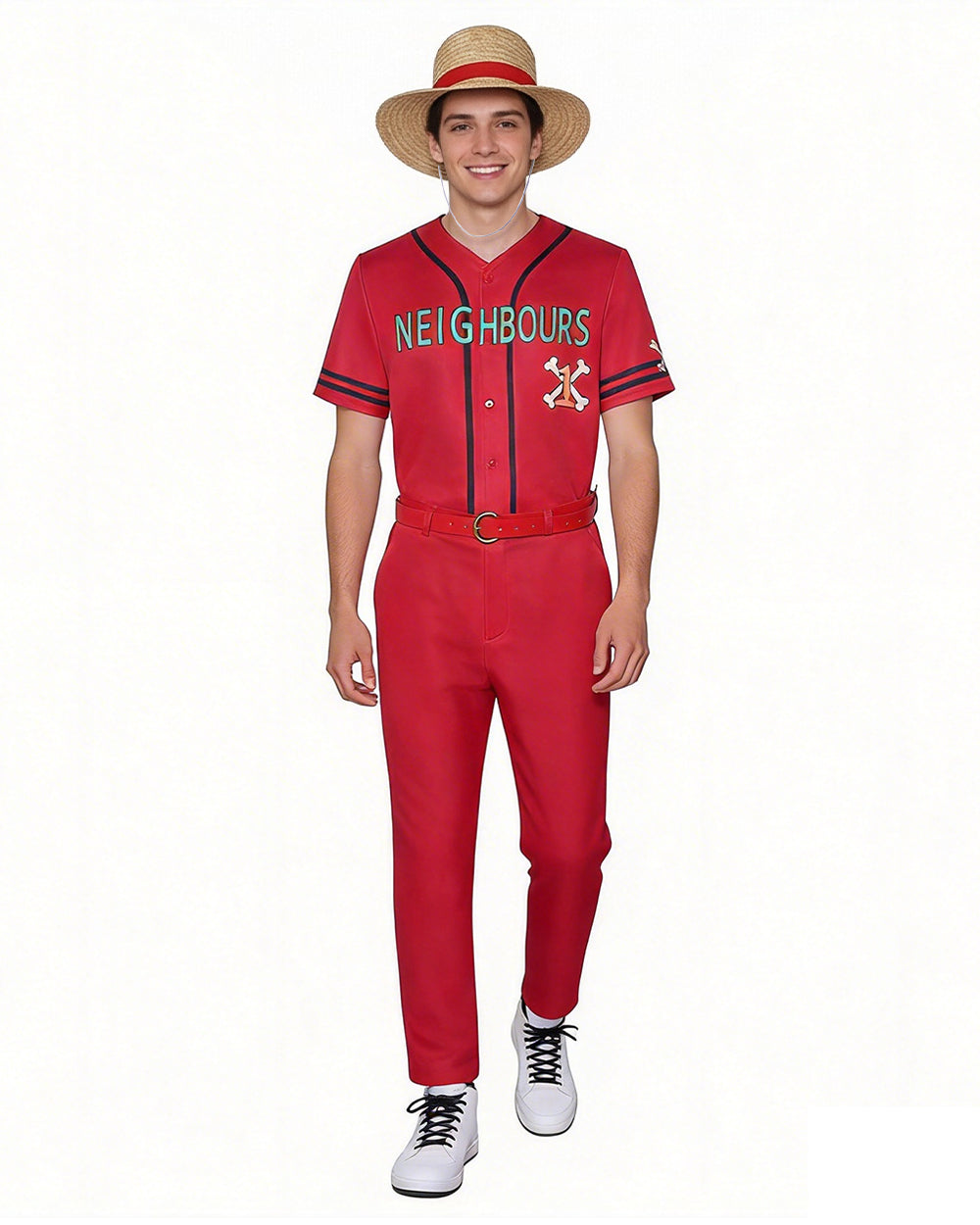 Anime Pirate Costume with Straw Hat
