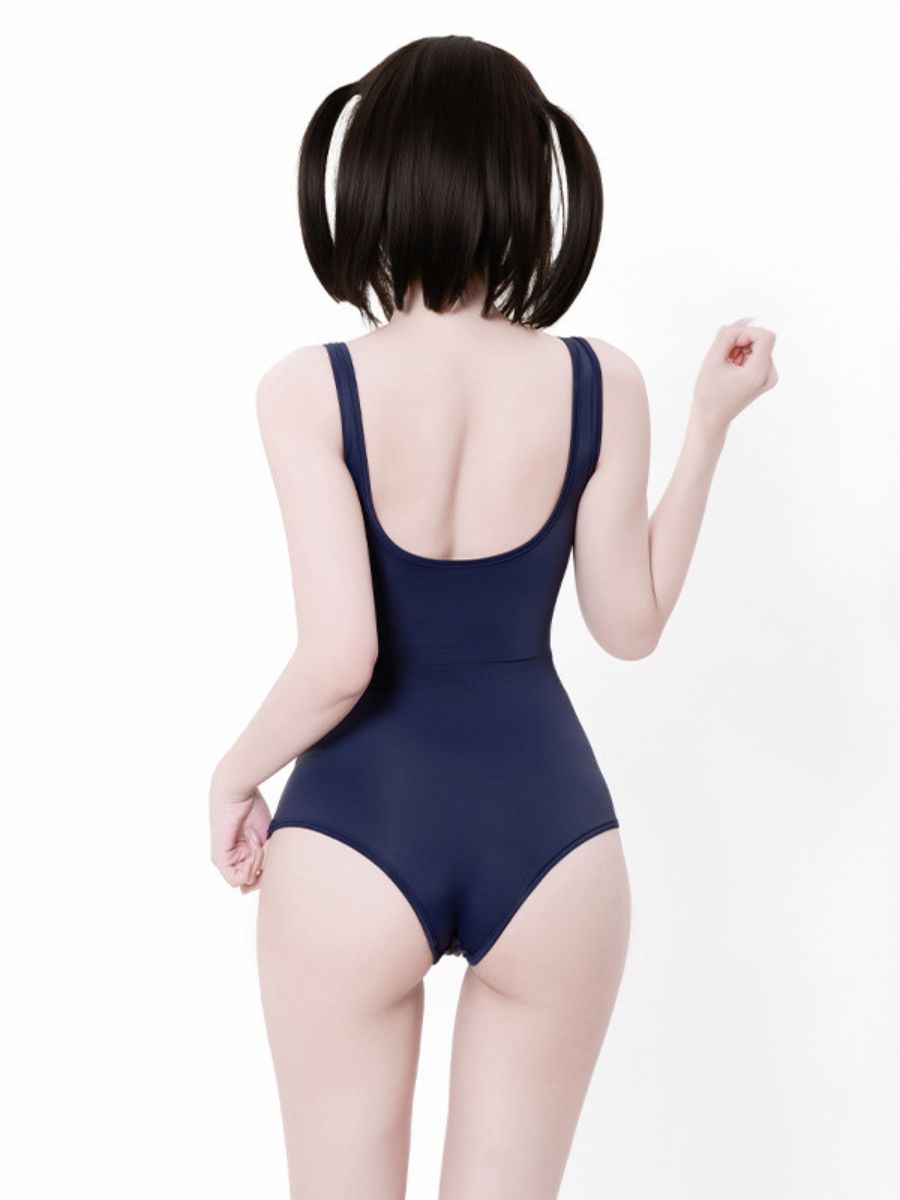 Anime Schoolgirl Cosplay Bodysuit with Top