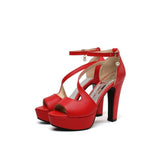 Ankle Strap Platform Chunky Heel Sandals