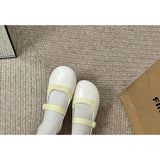 Block Heel Ruffle Mary Jane Shoes