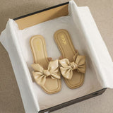 Bow Flat Slide Sandals