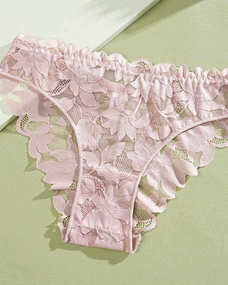 Women's Lace Floral Mesh Breathable Panties