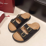 Plateau-Sandalen mit Schnalle