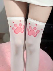 Cute Cat Paw Thigh Highs Stocking