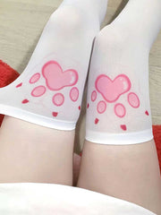Cute Cat Paw Thigh Highs Stocking
