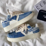 Denim Herz Ästhetische Sneakers