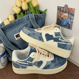 Denim Herz Ästhetische Sneakers