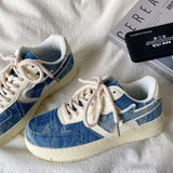 Denim Herz Ästhetische Sneakers