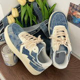 Denim Herz Ästhetische Sneakers