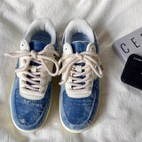 Denim Herz Ästhetische Sneakers