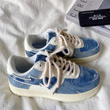 Denim Herz Ästhetische Sneakers