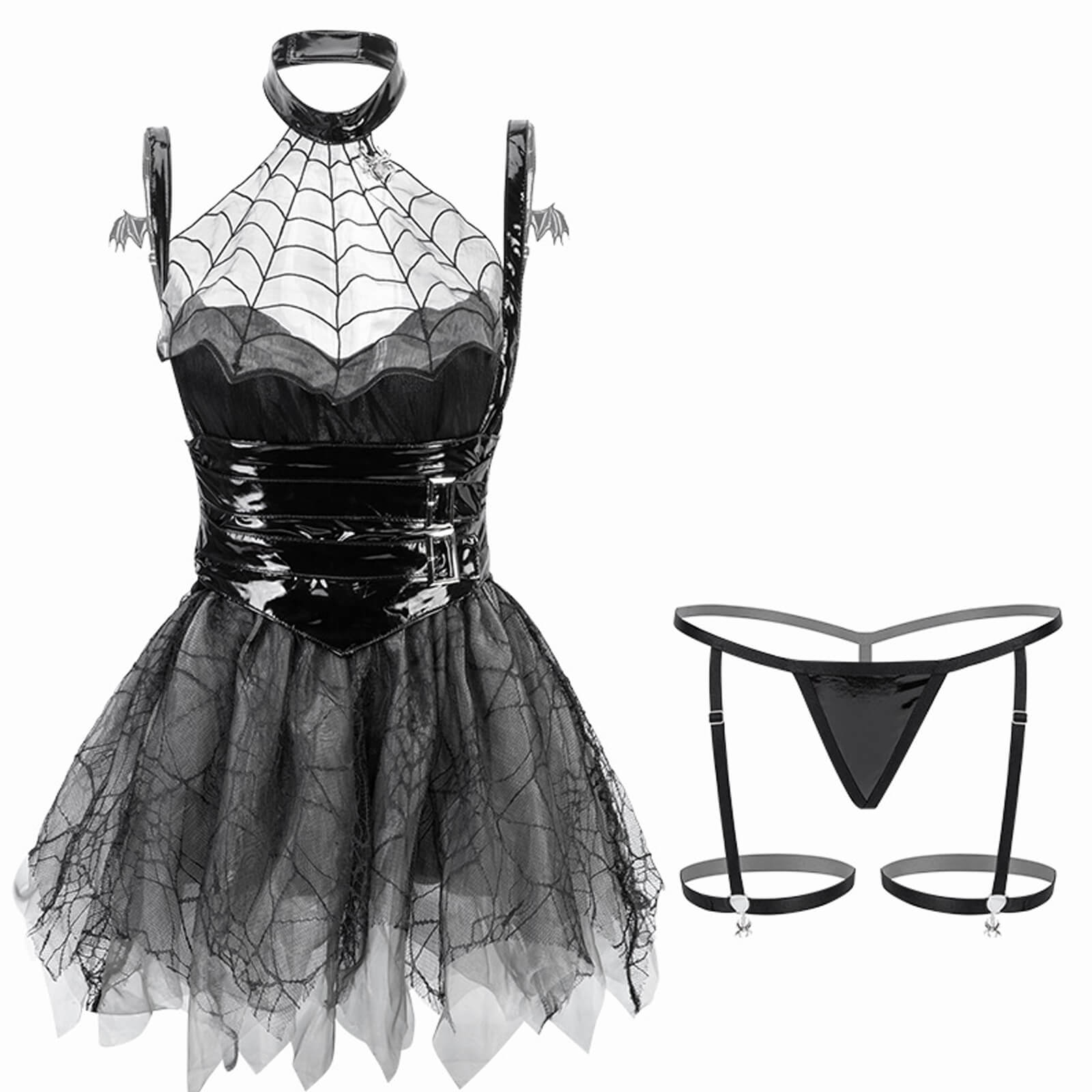 Spiderweb Mesh Lingerie Dress