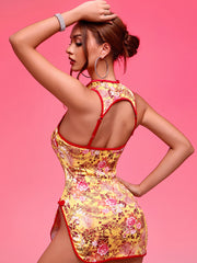 Elegant Modern Floral Cheongsam Dress
