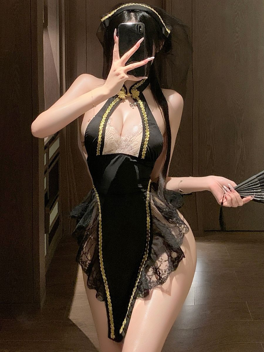 Gothic Habit Nun Cheongsam Dress