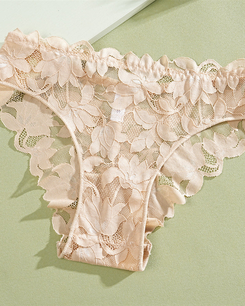 Women's Lace Floral Mesh Breathable Panties