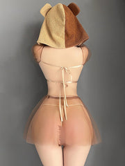 Fleece Bear Cosplay Lingerie