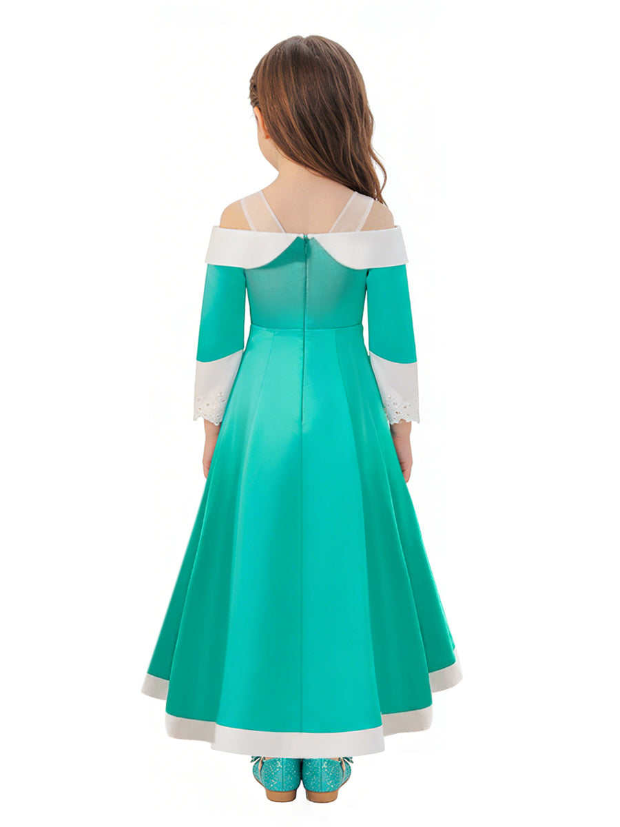 Girls Teal Fantasy Princess Gown