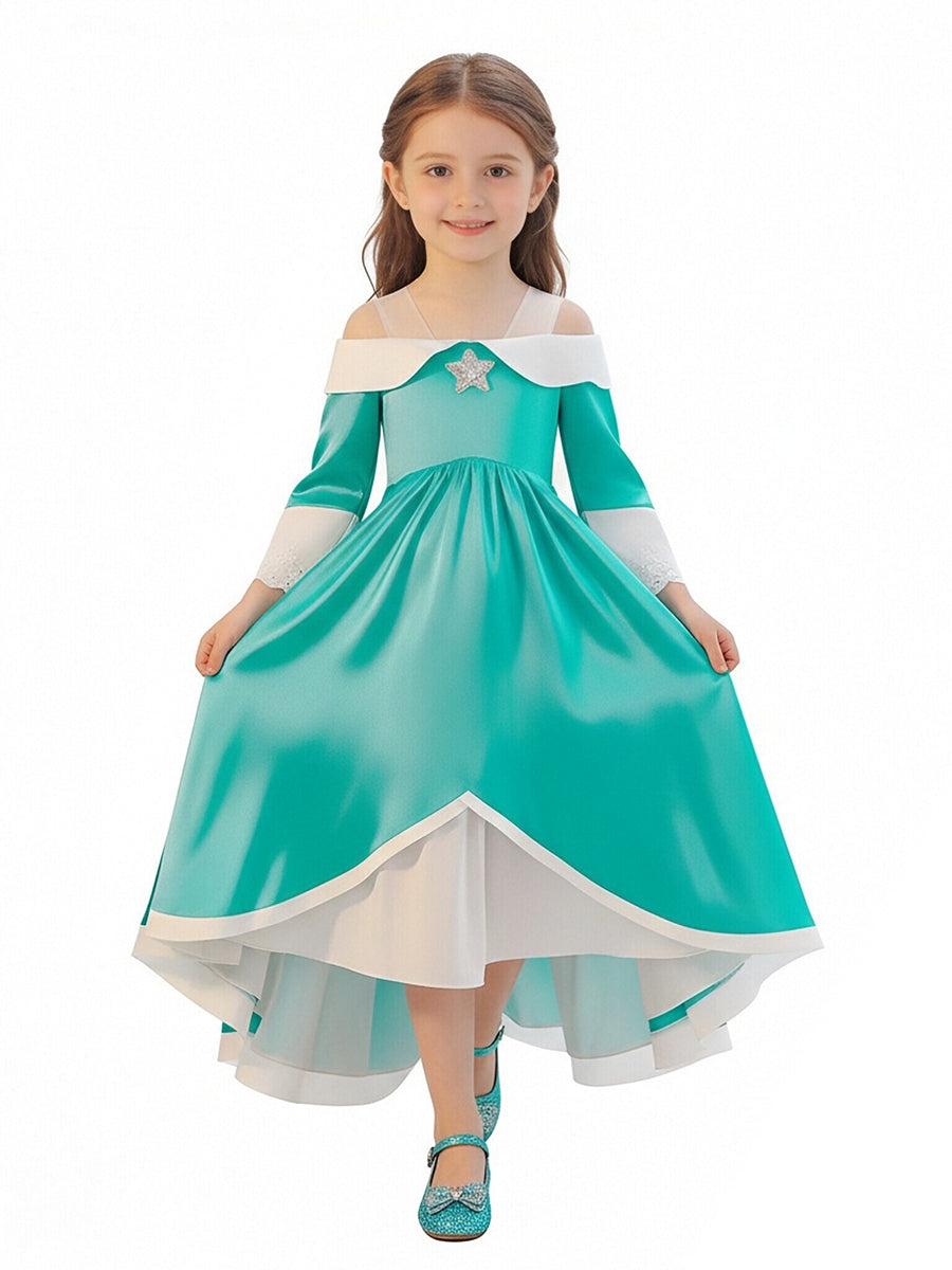 Girls Teal Fantasy Princess Gown