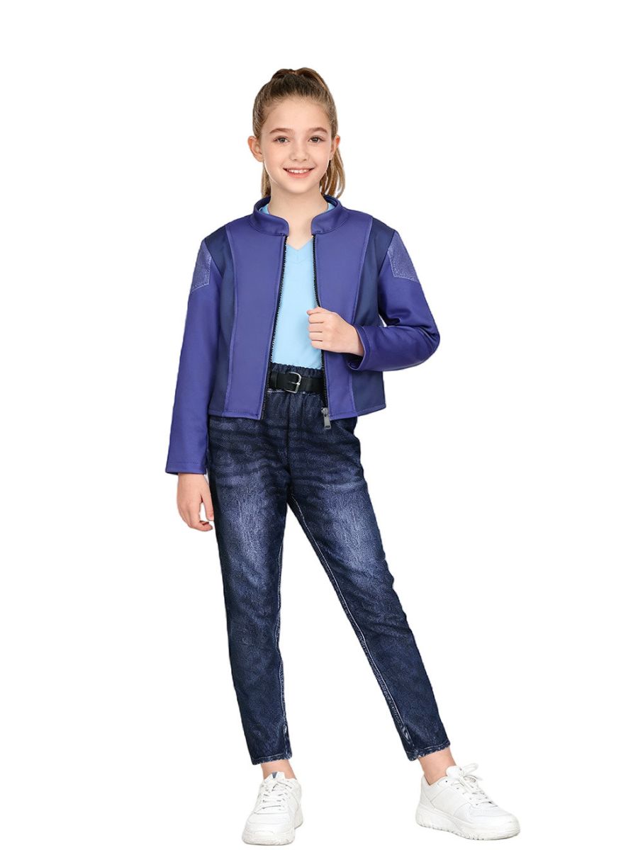 Girls Blue Jacket & Denim Pants Costume