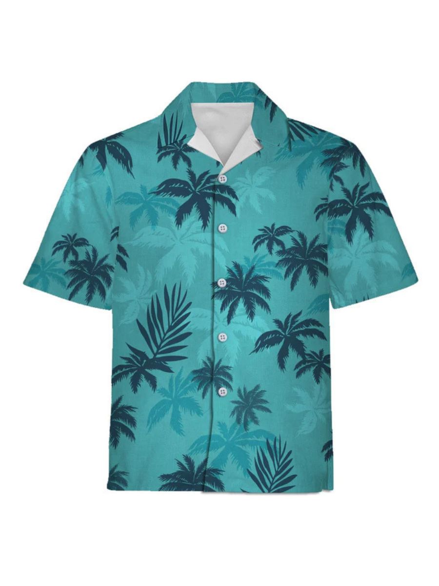 Men's Tropical Print Shirt w/ Jeans